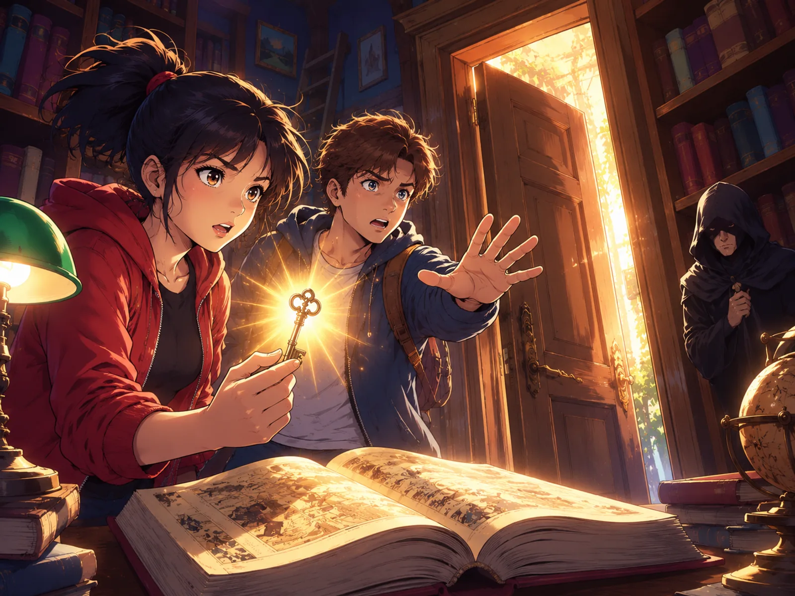 Exemple visuel du style Anime coloré moderne pour une scene de BD