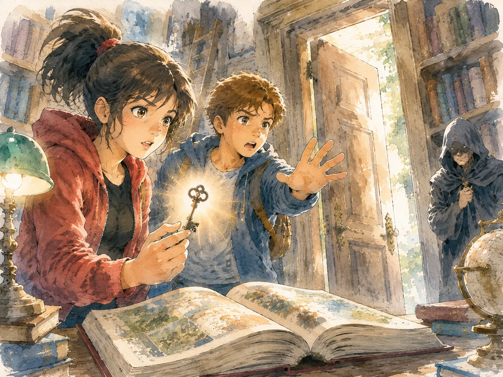 Exemple visuel du style Aquarelle poétique pour une scene de BD